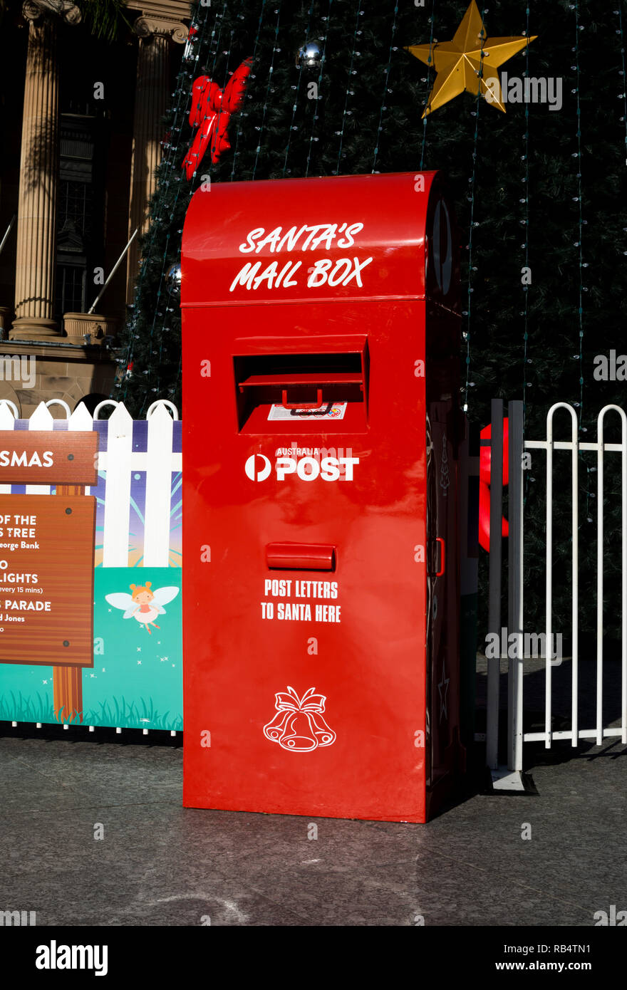 Santa`s Mail Box, King Square, Brisbane, Queensland, Australia